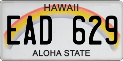 HI license plate EAD629