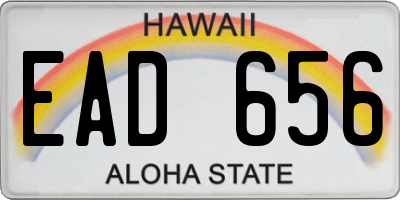 HI license plate EAD656