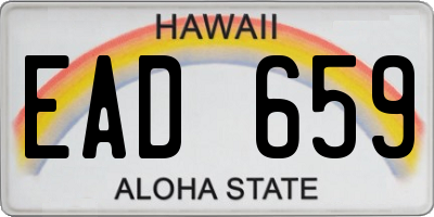 HI license plate EAD659