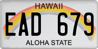 HI license plate EAD679