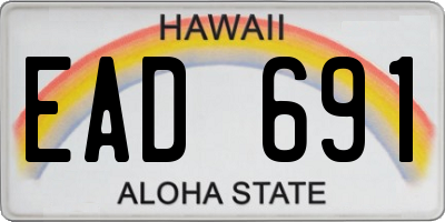 HI license plate EAD691