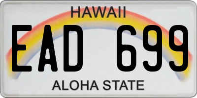 HI license plate EAD699