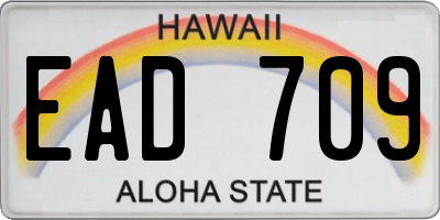 HI license plate EAD709