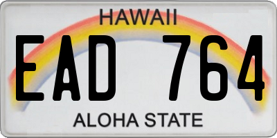 HI license plate EAD764