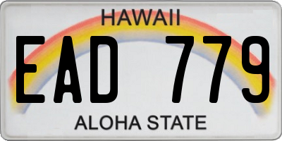 HI license plate EAD779