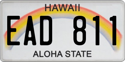 HI license plate EAD811