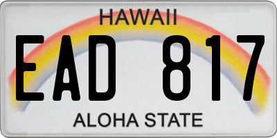 HI license plate EAD817