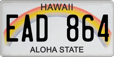 HI license plate EAD864