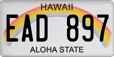 HI license plate EAD897