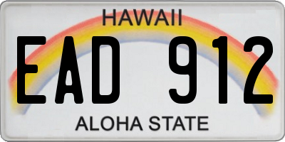 HI license plate EAD912