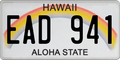 HI license plate EAD941