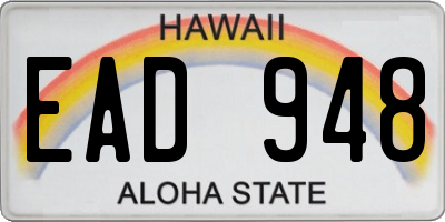 HI license plate EAD948