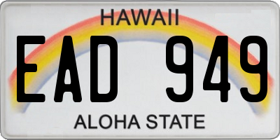 HI license plate EAD949