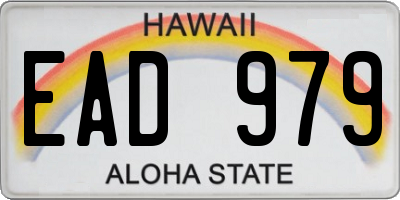 HI license plate EAD979