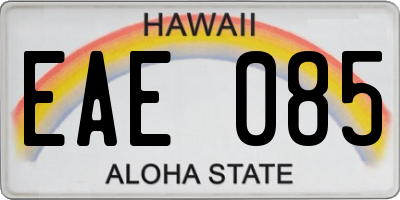 HI license plate EAE085