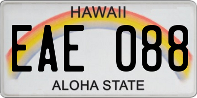 HI license plate EAE088