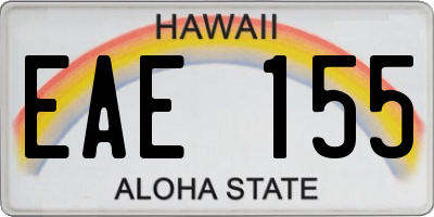 HI license plate EAE155