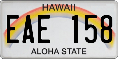 HI license plate EAE158