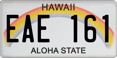 HI license plate EAE161