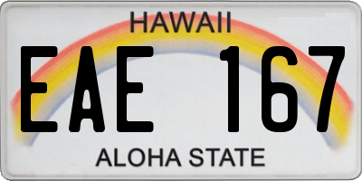 HI license plate EAE167