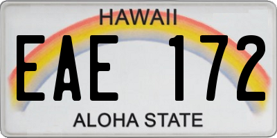 HI license plate EAE172