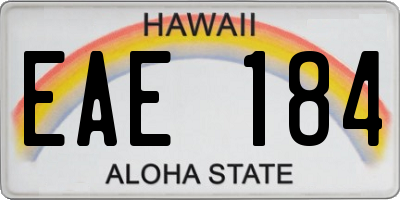 HI license plate EAE184