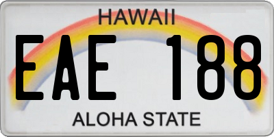 HI license plate EAE188