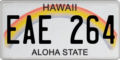 HI license plate EAE264