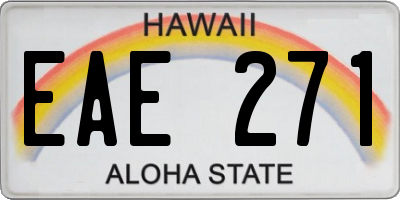 HI license plate EAE271