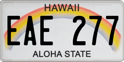 HI license plate EAE277