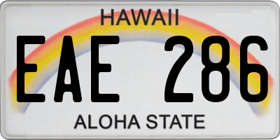 HI license plate EAE286