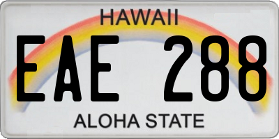 HI license plate EAE288