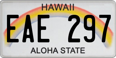 HI license plate EAE297