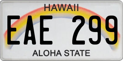 HI license plate EAE299