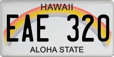 HI license plate EAE320