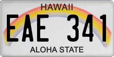 HI license plate EAE341