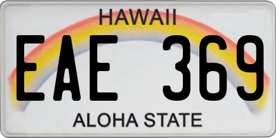 HI license plate EAE369