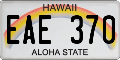 HI license plate EAE370