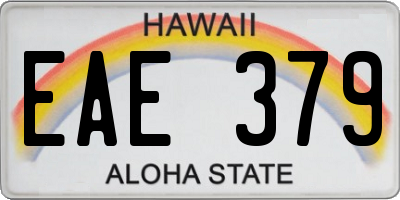 HI license plate EAE379