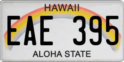 HI license plate EAE395