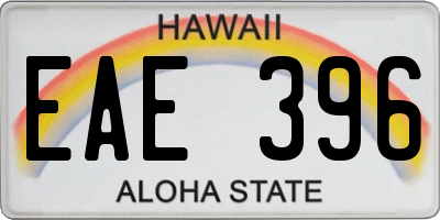 HI license plate EAE396