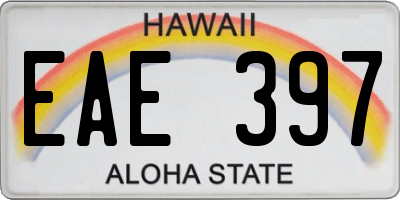 HI license plate EAE397