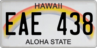 HI license plate EAE438