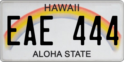 HI license plate EAE444