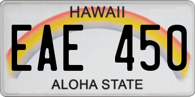 HI license plate EAE450