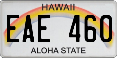 HI license plate EAE460