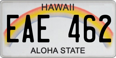 HI license plate EAE462