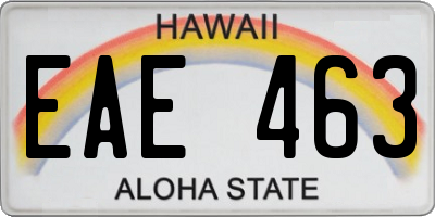 HI license plate EAE463