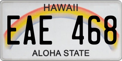 HI license plate EAE468