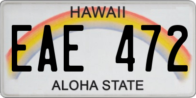 HI license plate EAE472